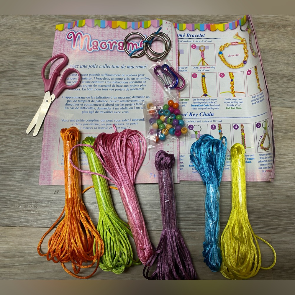 Creativity For Kids Fashion Macrame Cord With Beads